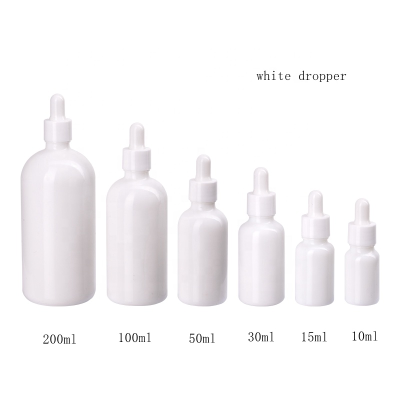 Juice Bottle Dropper - Botol Penetes Kaca Porselen Putih 5-100ML
