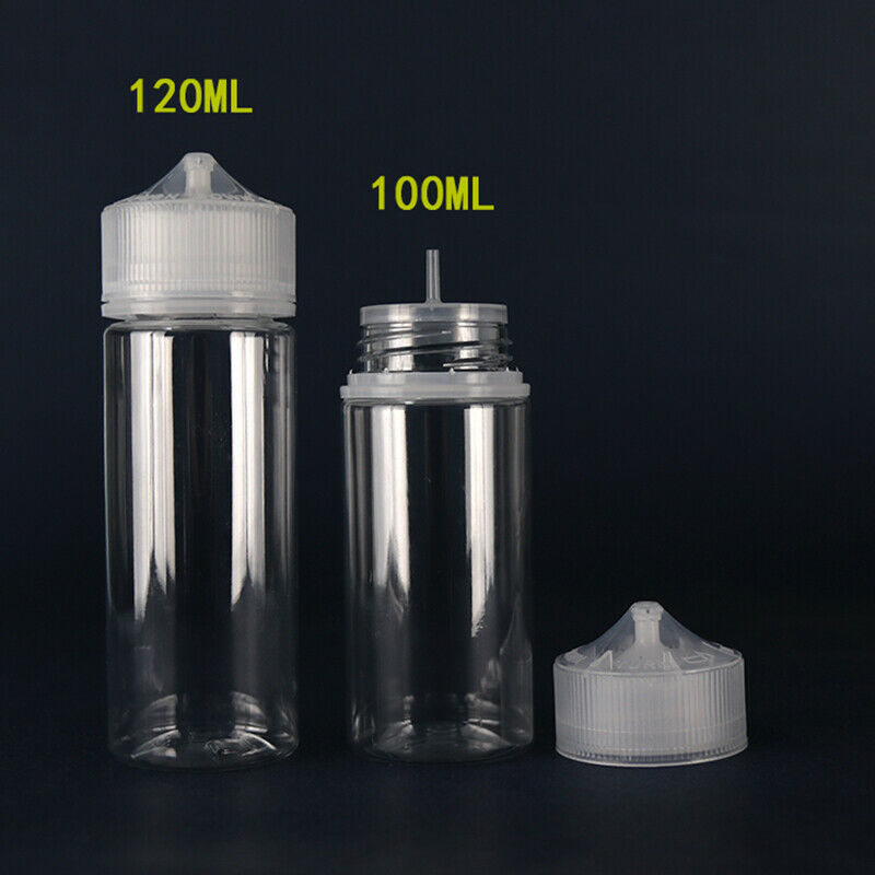 Juice Bottle Dropper - 5 Buah 30Ml/60Ml/100Ml/120Ml Plastik PET Kosong