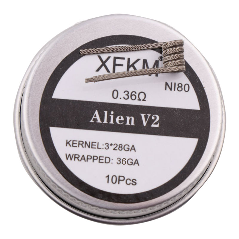 Clapton Wire Pre Built - Baru kawat XFKM NI80/A1/SS316L 10 buah/lot