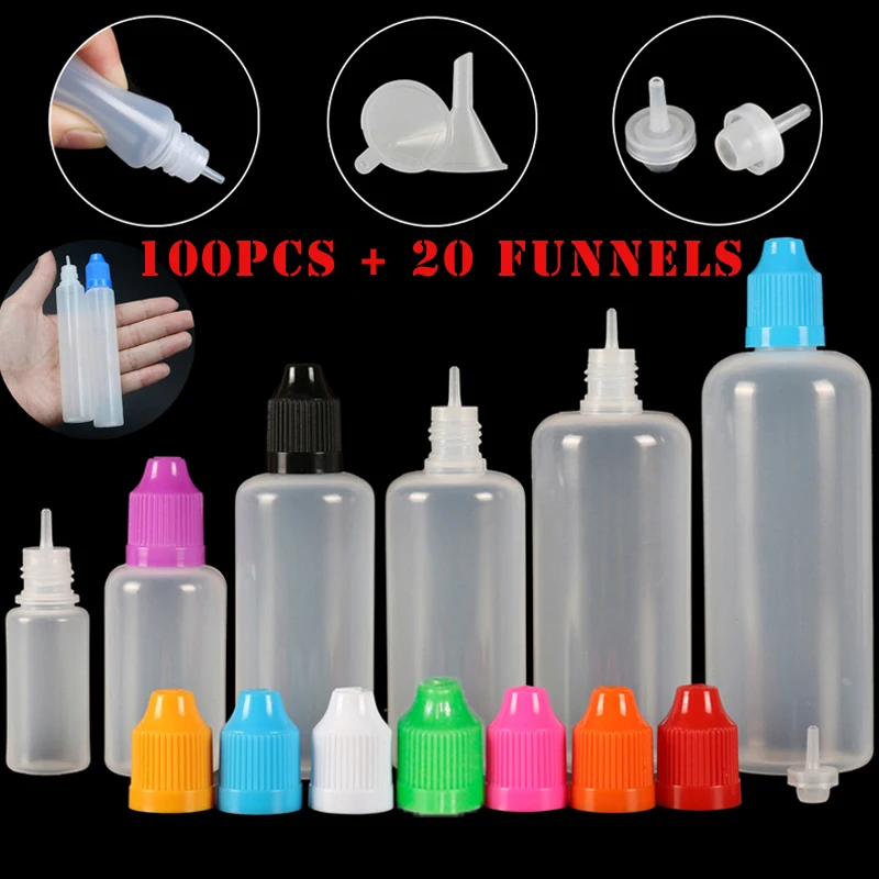 100 Buah 3/5/10/15/20/30/50/10 - Juice Bottle Dropper ulasan dan harga