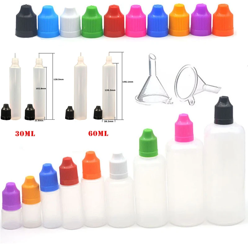 100 Buah 3/5/10/15/20/30/50/10 - Juice Bottle Dropper ulasan dan harga